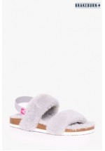 Brakeburn Fluffy Slippers (Light Grey) SS22